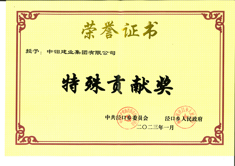 涇口鄉(xiāng)特殊貢獻獎